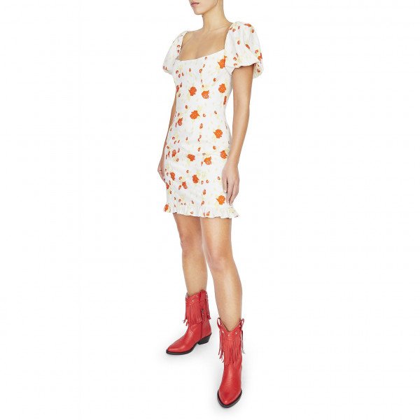 De La Vali Koko Rose Cotton Mini Dress