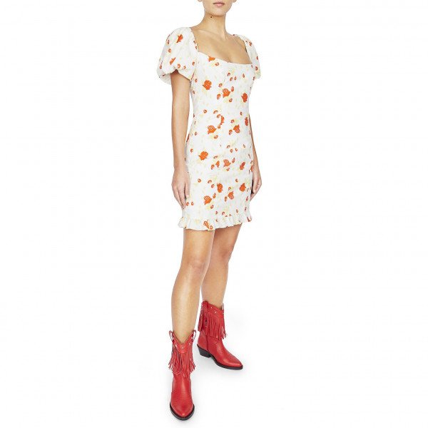 De La Vali Koko Rose Cotton Mini Dress
