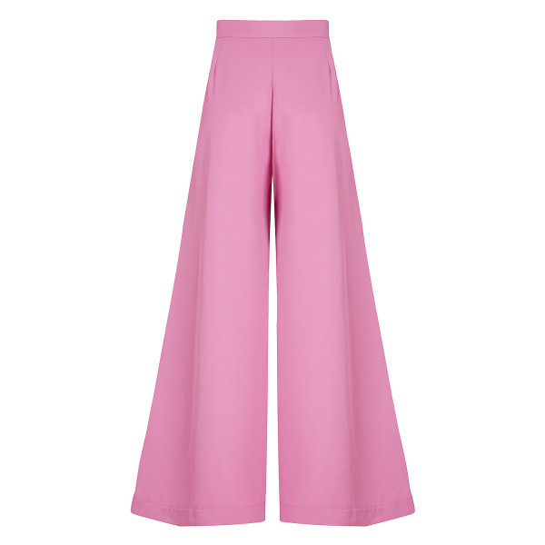 Serena Bute The Plain Wide Leg Trouser - Candy Pink Plant Based Fabric