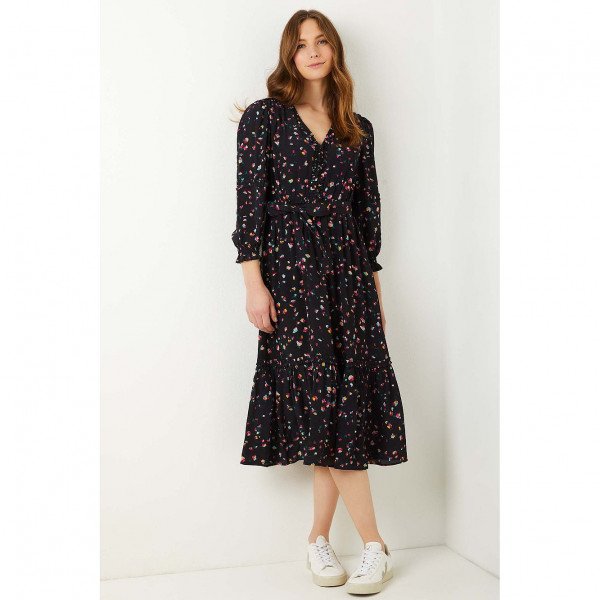 Wyse London Francine Floating Floral V-Neck Dress