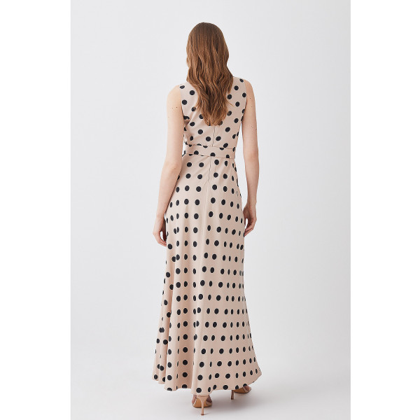 Karen millen polka dot midi dress hotsell