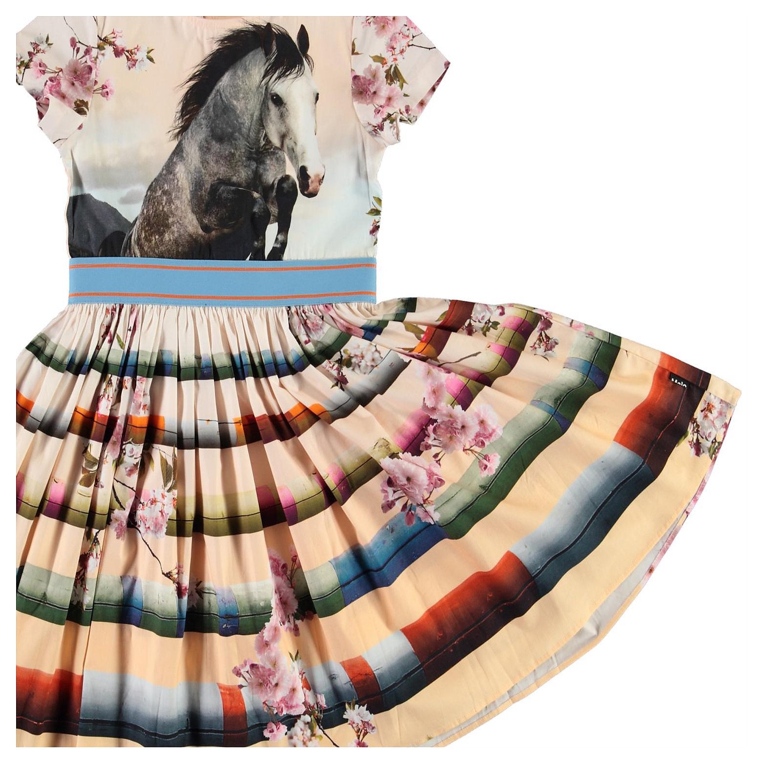 Molo Kids Candy Dress in Jumping Horse
