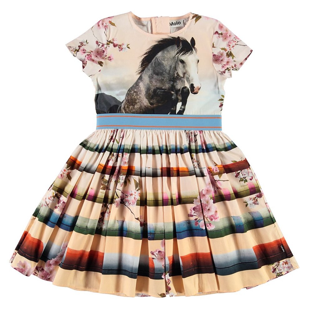 Molo Kids Candy Dress in Jumping Horse