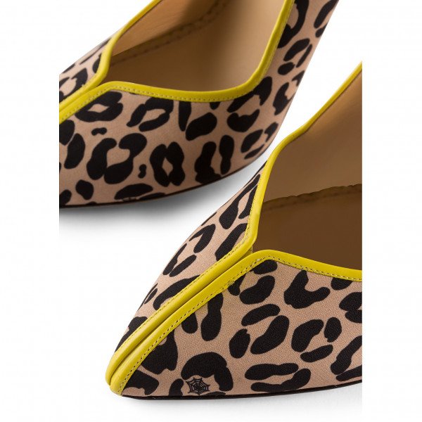 Charlotte Olympia Leopard Print Slingback Pumps