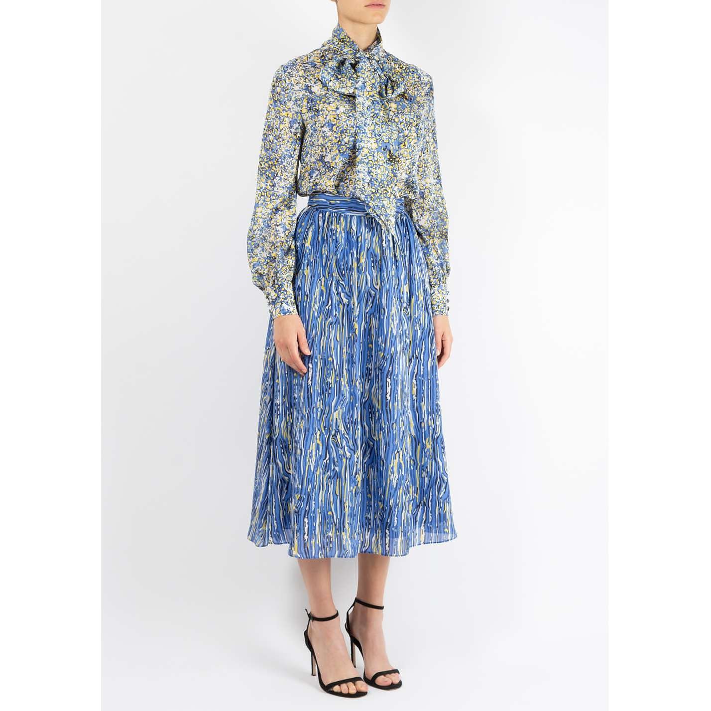 Dhela Printed Silk Skirt