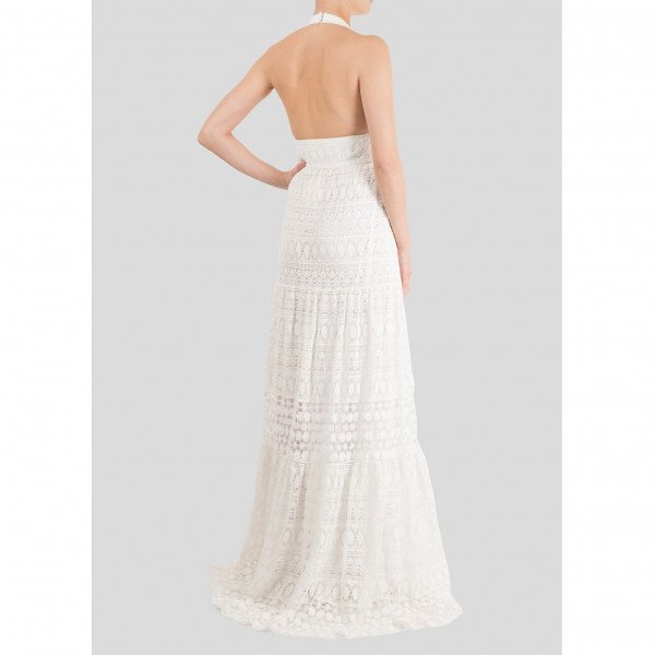 Dhela Halterneck Lace Maxi Dress