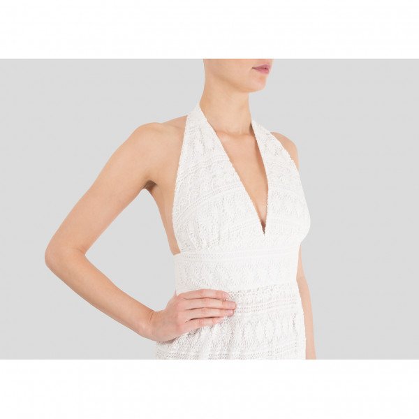 Dhela Halterneck Lace Maxi Dress