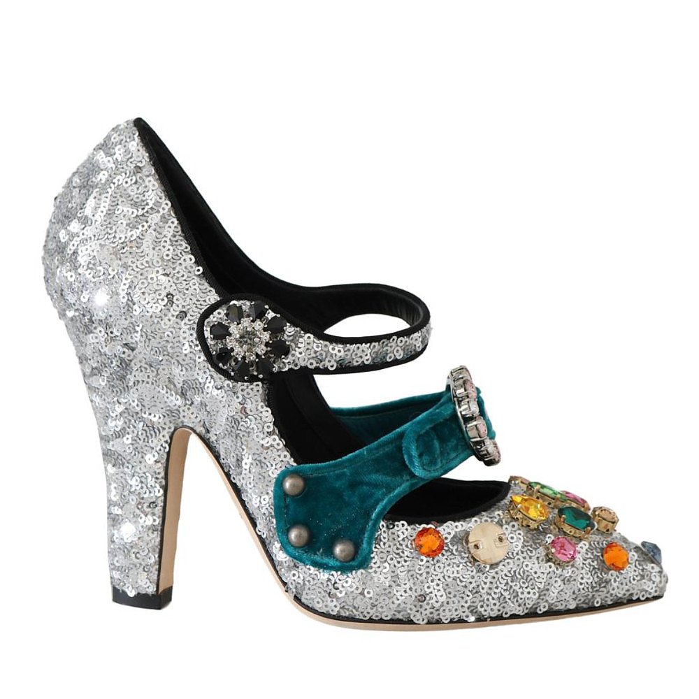 DOLCE & GABBANA Sequined Mary Jane Pumps