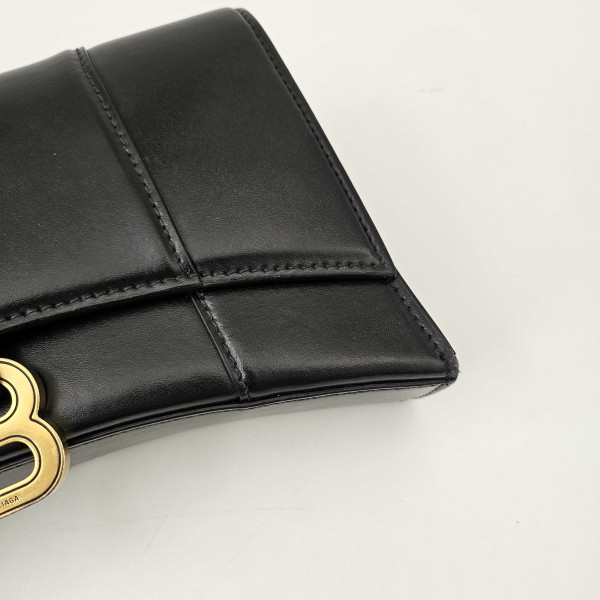 Balenciaga Hourglass Chain Bag in Black