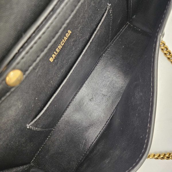 Balenciaga Hourglass Chain Bag in Black