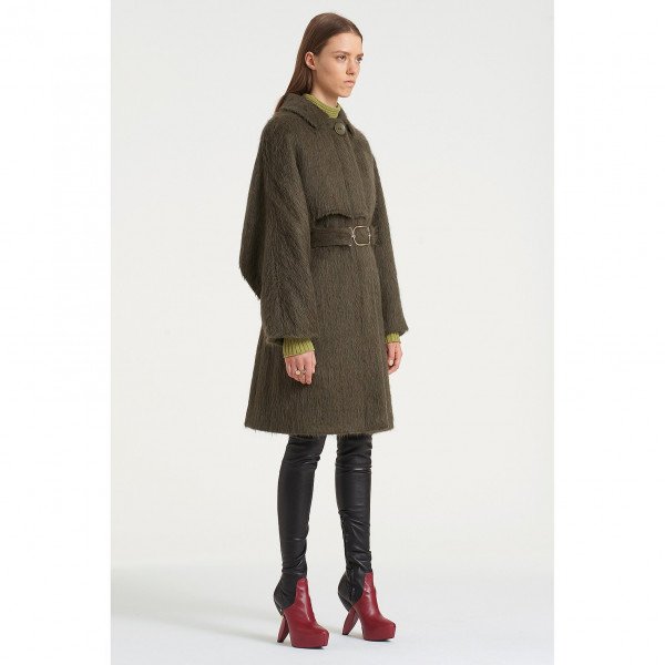 PORTS 1961 Wool Caped Trench Coat