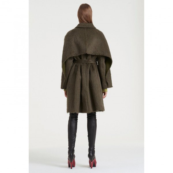 PORTS 1961 Wool Caped Trench Coat