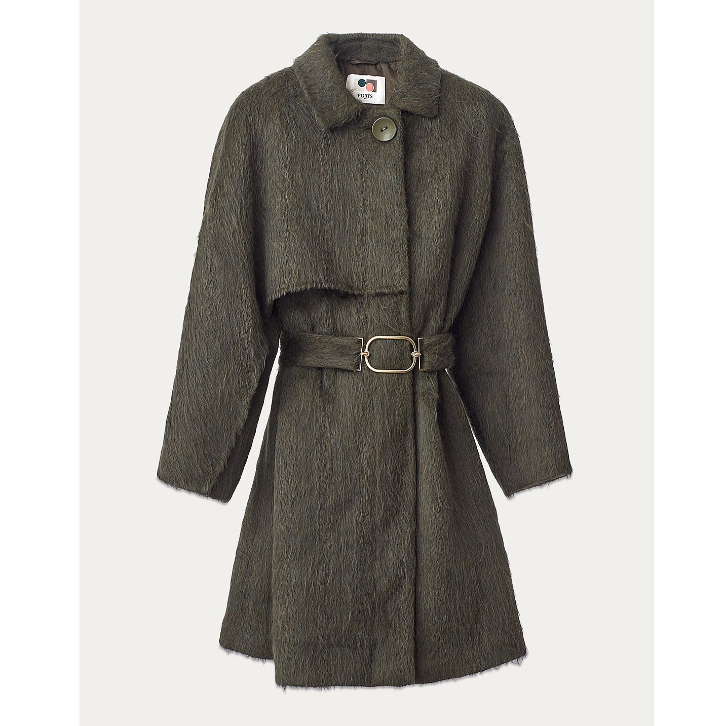 PORTS 1961 Wool Caped Trench Coat