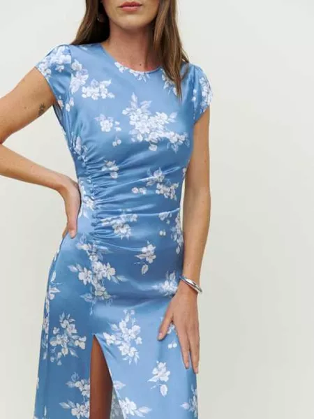 Reformation Birch Silk Maxi Dress Adore