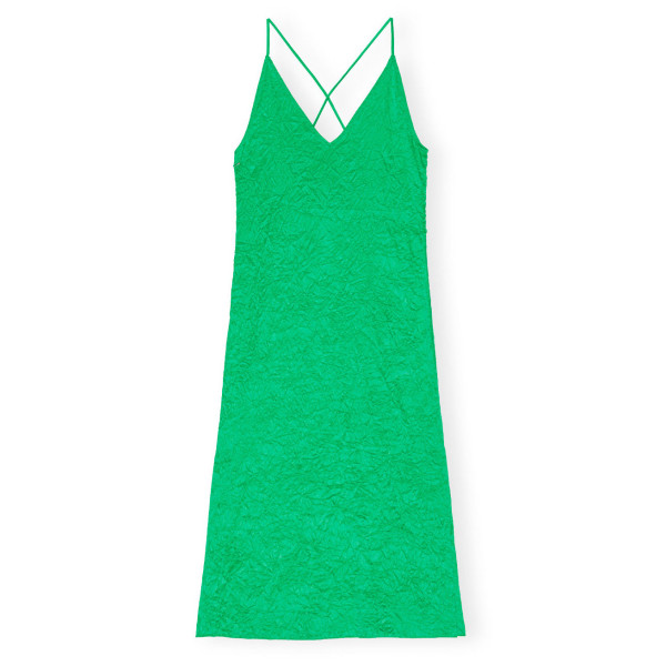 Ganni yellow slip dress hot sale