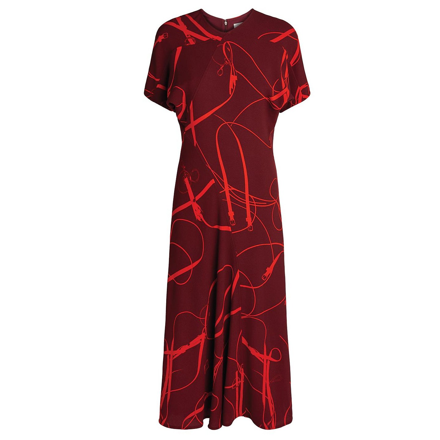 Victoria Beckham Bridle Print Midi Dress