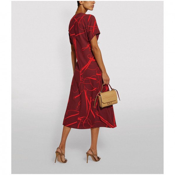 Victoria Beckham Bridle Print Midi Dress