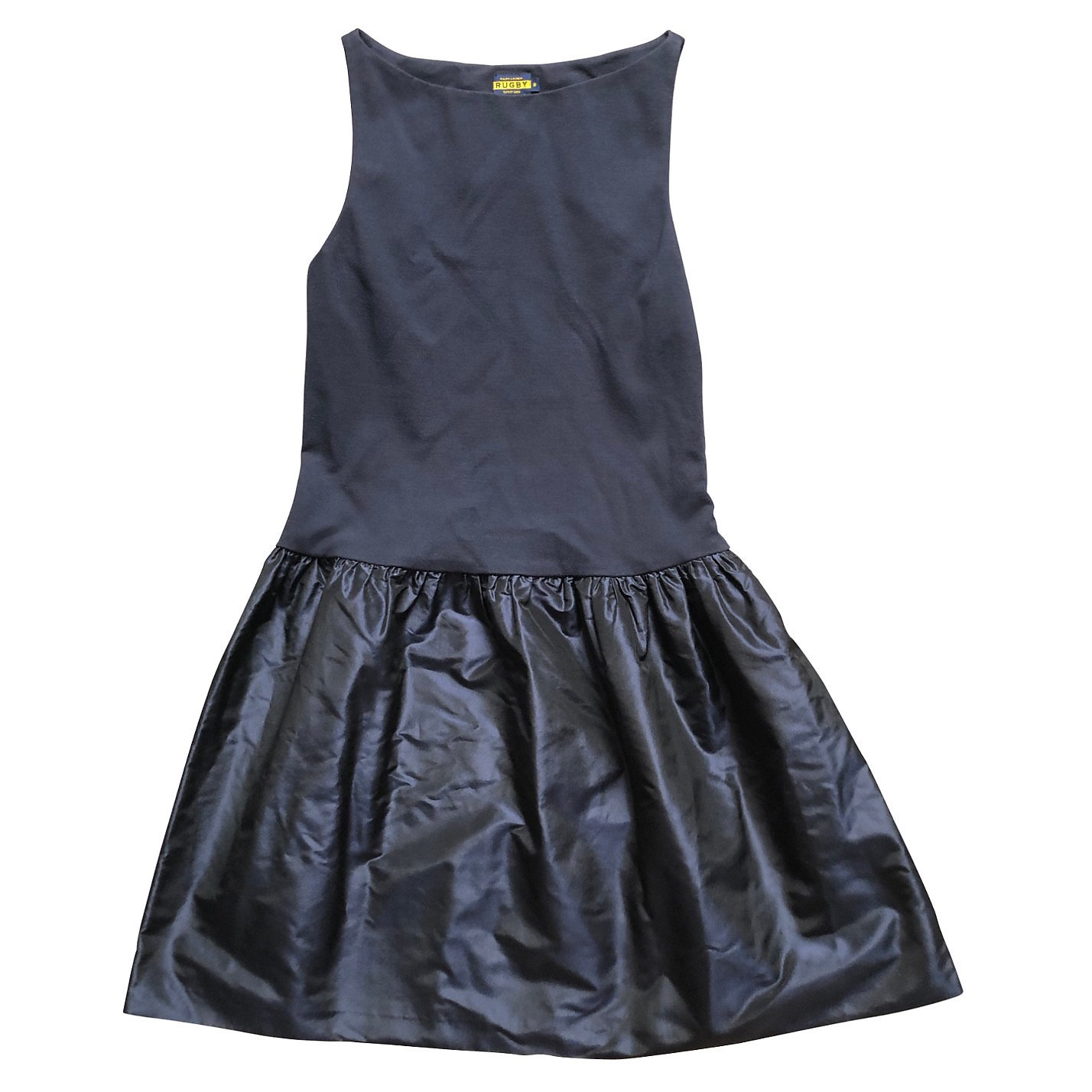 Ralph Lauren Satin & Jersey Peplum Mini Dress