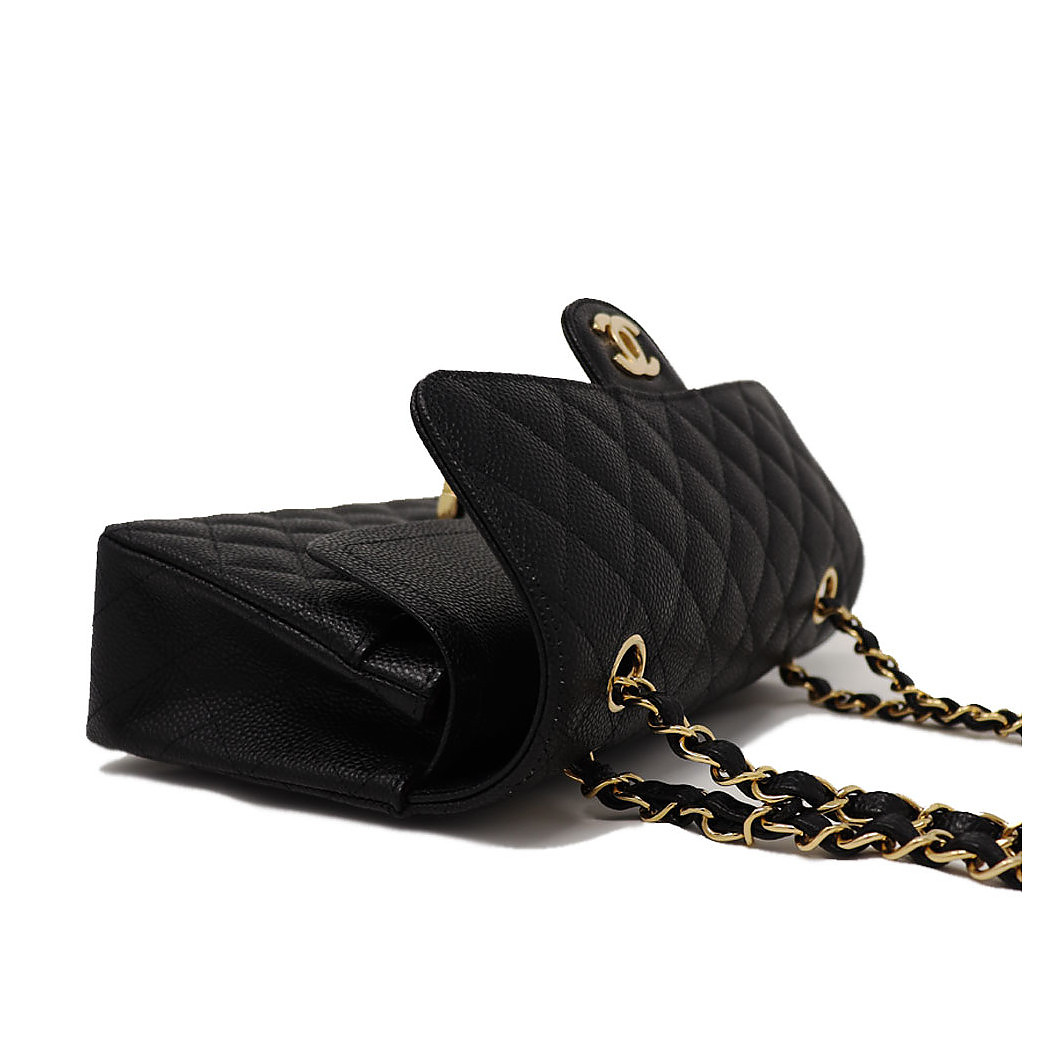 CHANEL Small Classic Double Flap Bag in Caviar