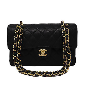 Rent Buy CHANEL Small Classic Double Flap Bag in Caviar