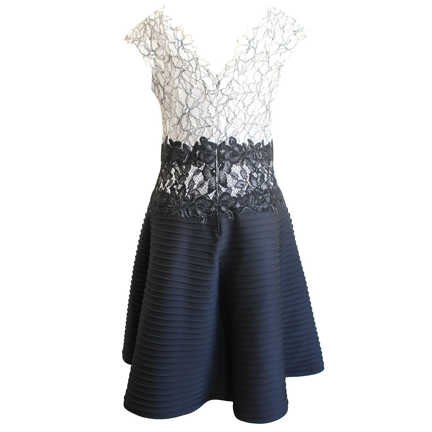 Tadashi Shoji Appliquéd Lace Scuba Dress