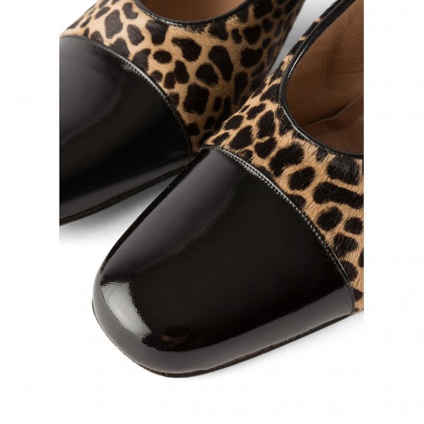 Sonia Rykiel Leopard Print & Patent Pumps