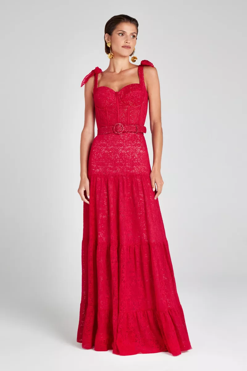 Nadine Merabi Miranda red dress