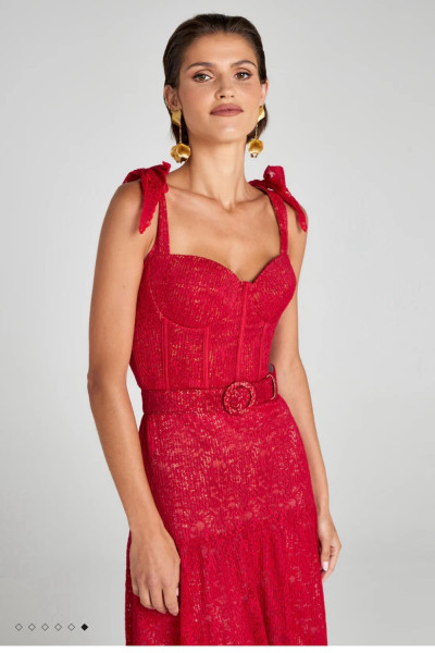 Nadine Merabi Miranda red dress