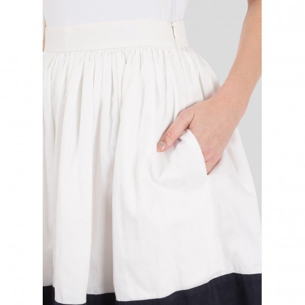 The Row Contrast Hem Skirt