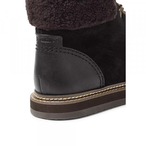 See By Chloé Eileen Suede & Shearling Ankle Boots