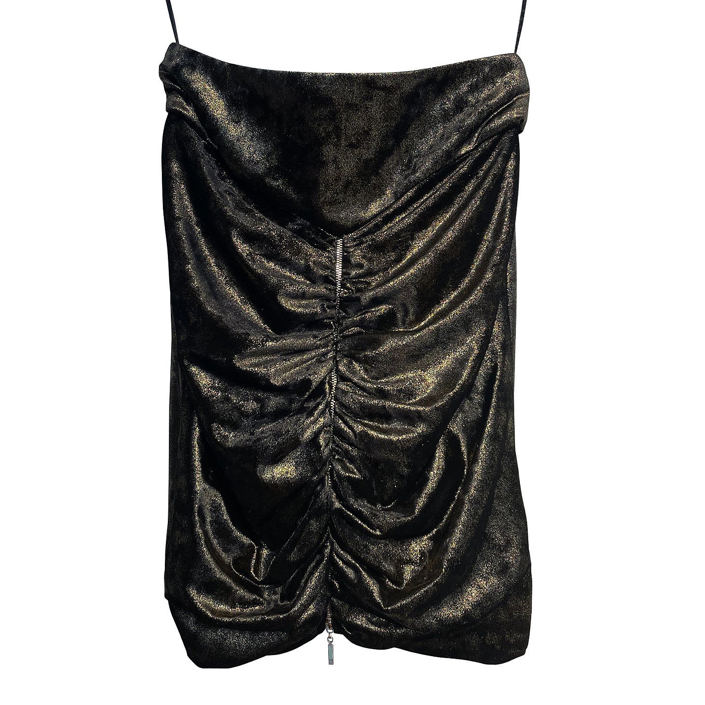 LaMetamorphose Euphoria Metallic Velvet Skirt