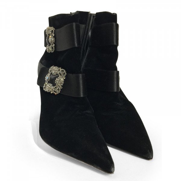 Manolo Blahnik Plinia Ankle Boots