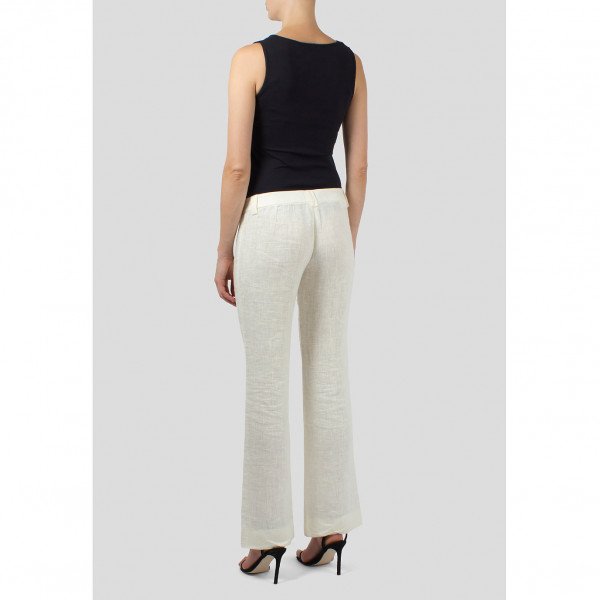 DOLCE & GABBANA Linen Bootleg Trousers