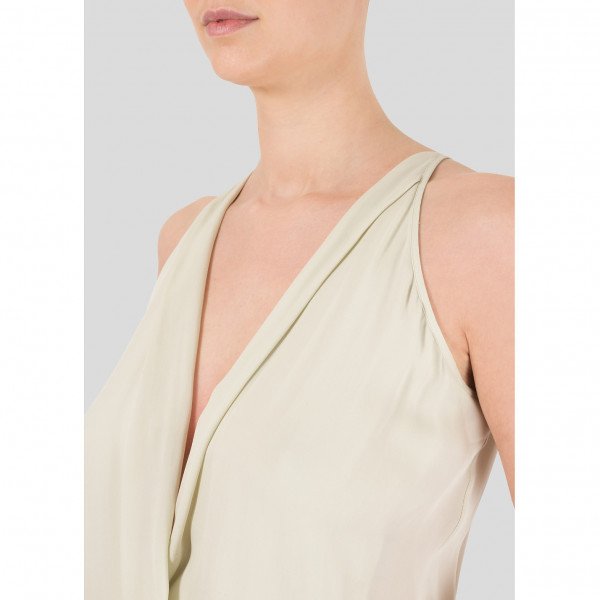 Michelle Mason Sleeveless Plunging V-Neck Gown