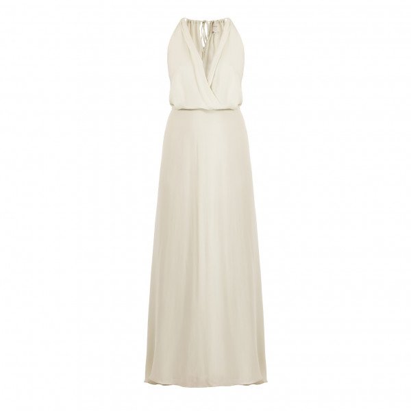 Michelle Mason Sleeveless Plunging V-Neck Gown