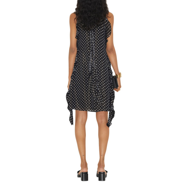 Burberry Ruffled Polka Dot Silk Chiffon Dress