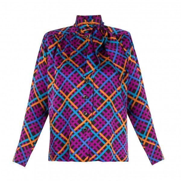 Saint Laurent Vintage YSl Printed Blouse