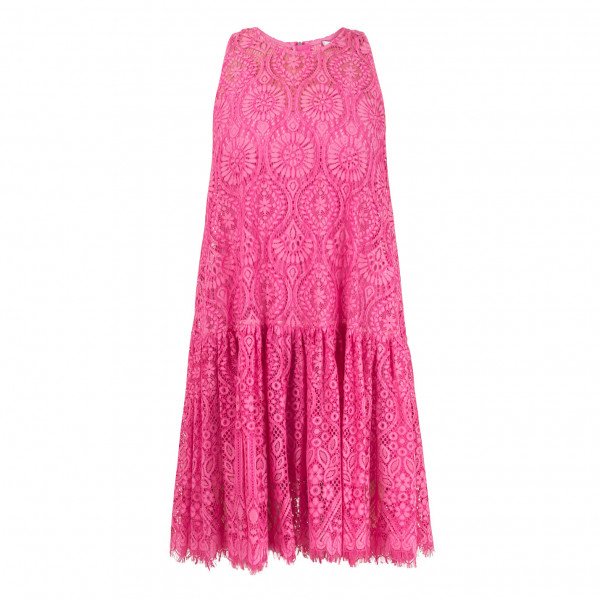 MSGM Sleeveless Lace Drop-Waist Dress