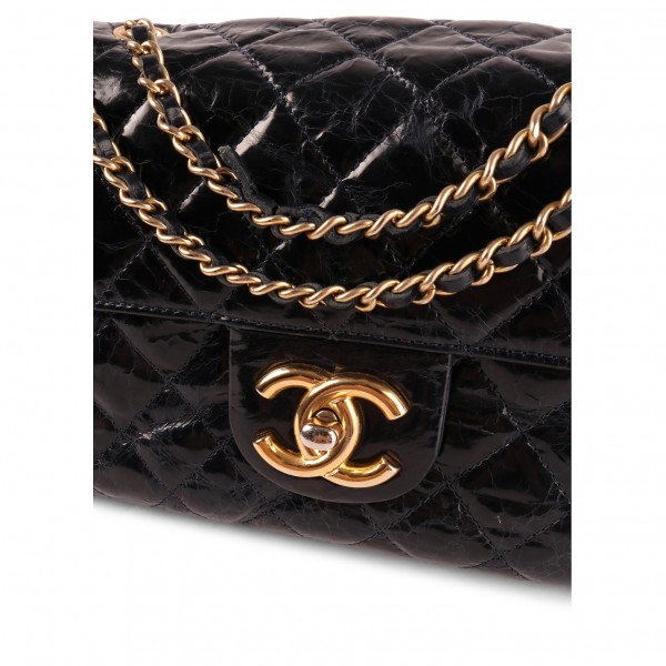 CHANEL Patent Leather Classic Handbag