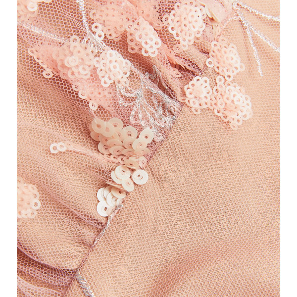 Self-Portrait Chiffon Blossom Sequin Maxi Dress