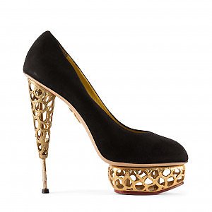 Charlotte olympia on sale suede platform pumps