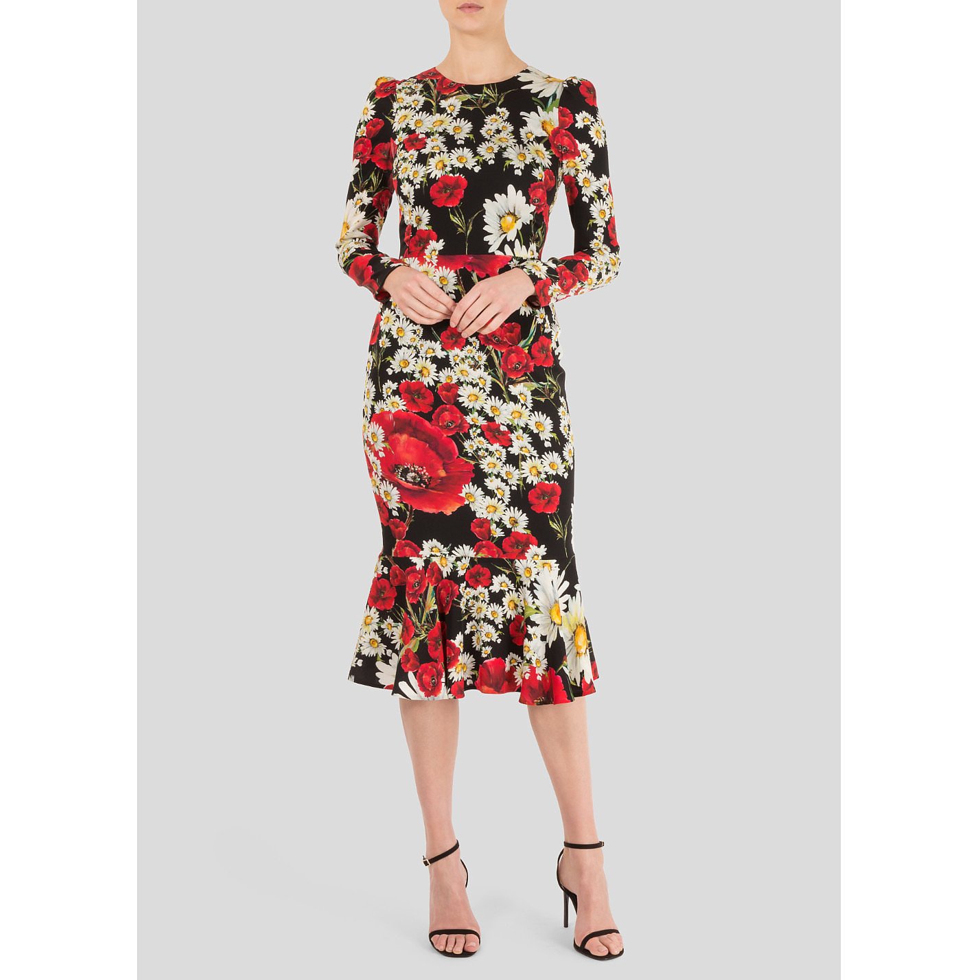 DOLCE & GABBANA Floral Print Midi Dress