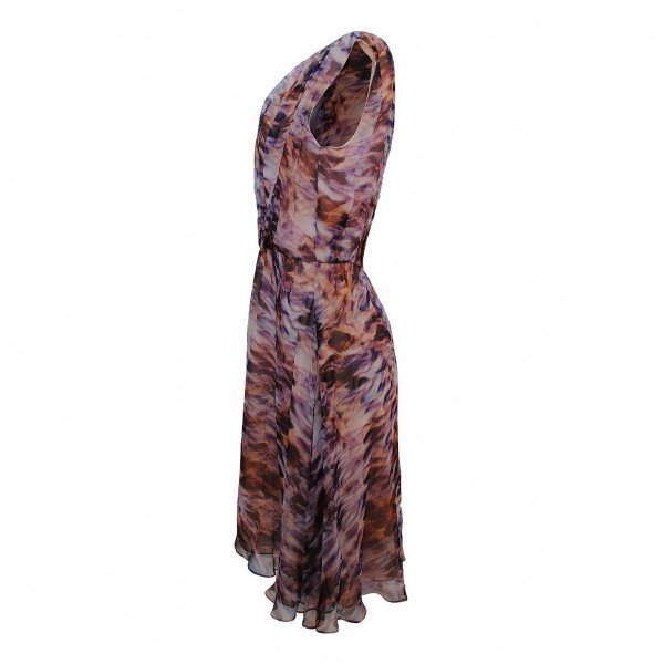 ESCADA Fantasy Print Silk Chiffon Dress