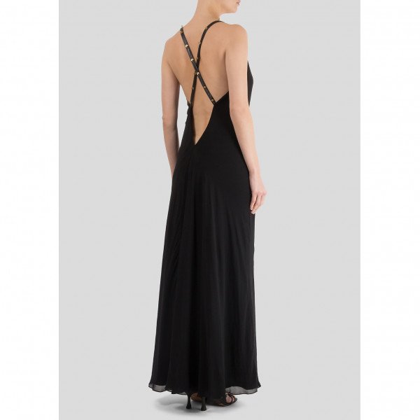 Felder Felder Silk Gown With Studded Leather Straps