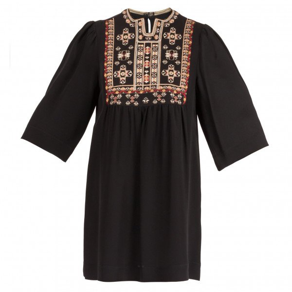 Isabel Marant Embroidered Long Sleeve Mini Dress