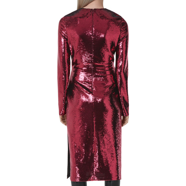 Burberry Gathered Sequinned Stretch Nylon Dress