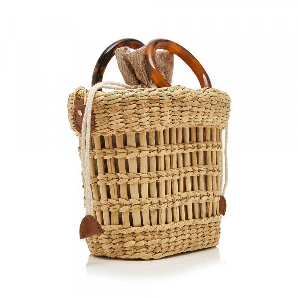 POOLSIDE Mak Straw Top Handle Bag