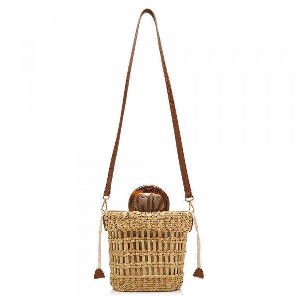 POOLSIDE Mak Straw Top Handle Bag