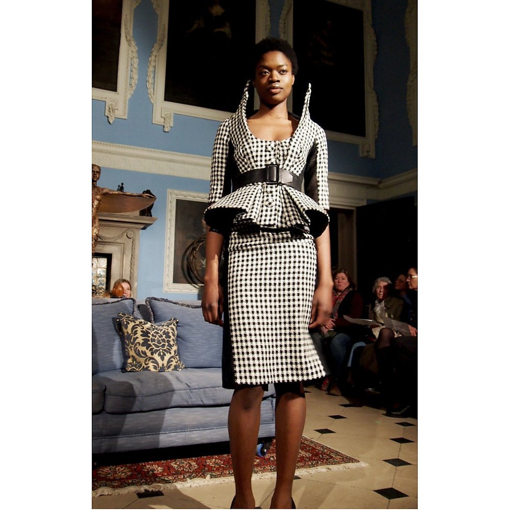 House Of Sheldonhall Silk Houndstooth Two Piece