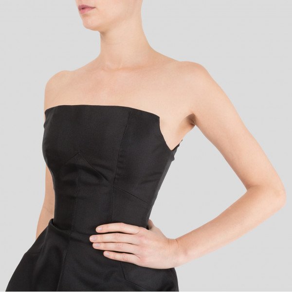 Victoria Beckham Twist Drape Corset Cocktail Dress